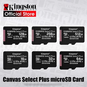 Карта памяти Kingston Micro SD для телефона, класс 10, Micro SD, SD, TF карты на 128 Гб, 32 Гб, 64 Гб, 256 Гб, 16 Гб, 8 Гб, 512 Гб