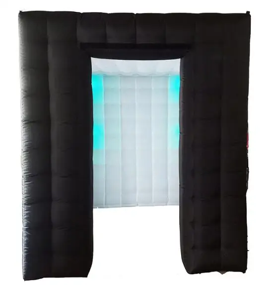 Black 8pc lights Хороший надувной фон для фотосъемки в каюте, Вечерние Декорации, светодиодный, без оборудования, портативный надувной шатер, свадебный фон, распродажа - Цвет: Black 8pc lights