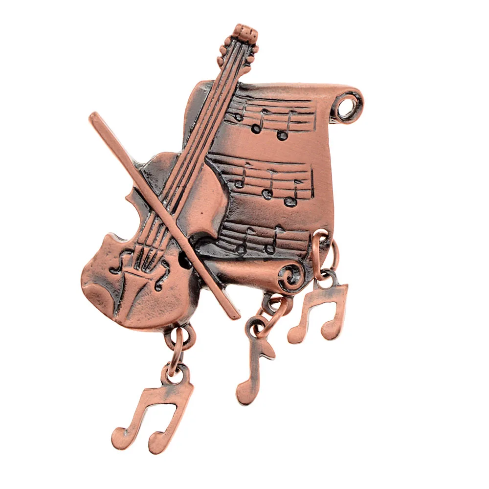 

CINDY XIANG Creative Violin Guitar Brooches For Women And Men Alloy 3 Colors Music Note Pendant Banquet Brooch Pins Jewelry Gift