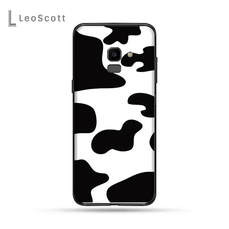 

White Black Cow Symbol Pattern Print Phone Case For Samsung Galaxy J2 J4 J5 J6 J7 J8 2016 2017 2018 Prime Pro plus Neo duo