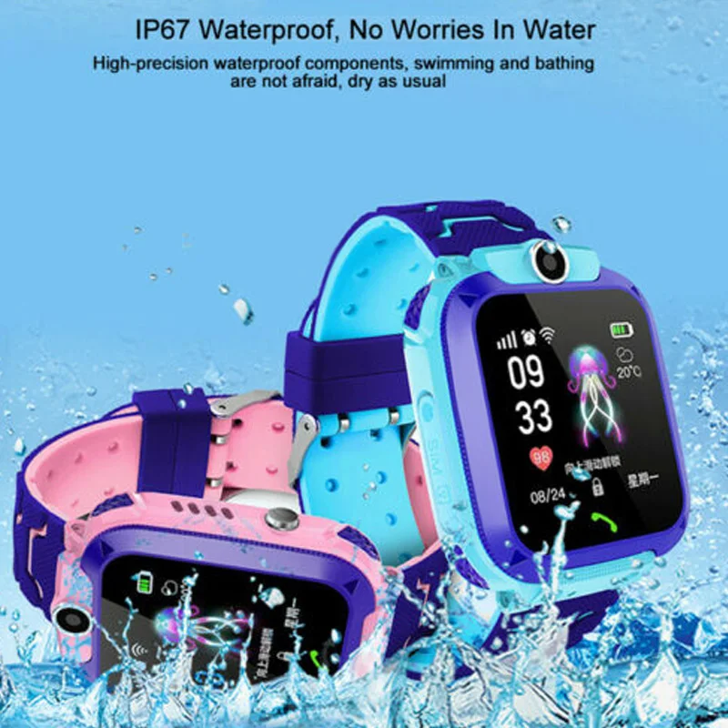 Kids Smart Watch SOS Phone watch IP67 Waterproof Children's Baby Bracelet Gift Clock JR Deals | Электроника
