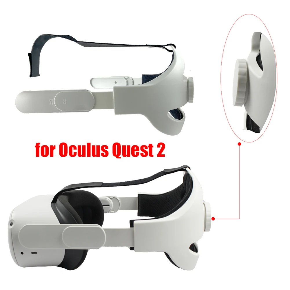 

Virtual Reality Head Strap Adjustable Headband Headwear Replacement for Oculus Quest 2 VR Accessories