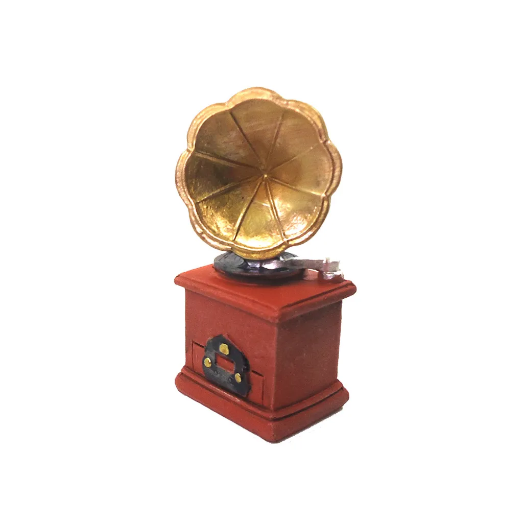 Имитация 1:12 миниатюрной мебели эмблема граммофона записывающее устройство