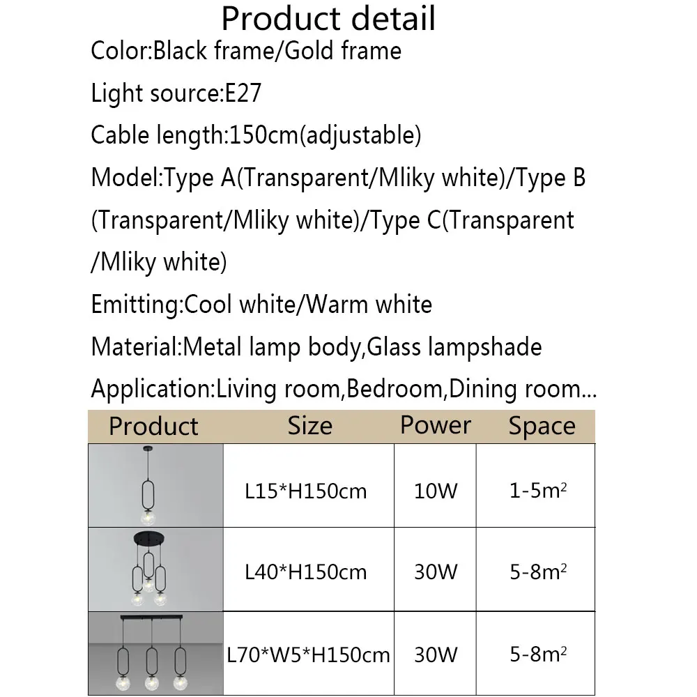 

Modern LED Chandelier Bedside Light Hanging Chandelier Lamps For Living Room Bedroom Dining Room Kitchen Home Decoration Lights