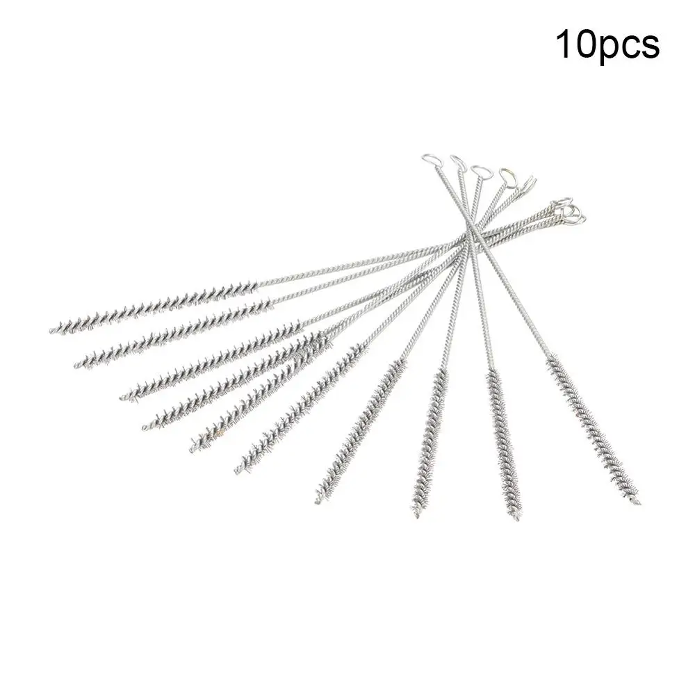 High Quality 2pcs/5pcs/10pcs 0.6cm Diameter Wire Tube Brush Steel Cleaning 30cm Total Length Hand Tool Metal Handle | Инструменты