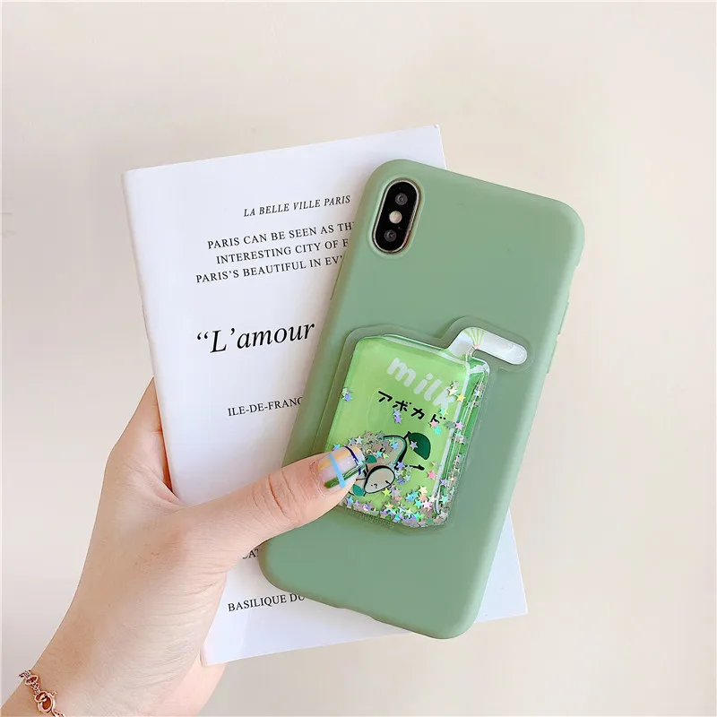 Avocado milk bottle Жидкий чехол для телефона для OPPO A37 NEO9 A39 A57 A59 F1S A71 A73 A77 A79 A83 A1 A3 A3S A5 A7 F5 A1 бутылки Мягкие Силиконовые Конфеты Крышка - Цвет: Avocado milk bottle
