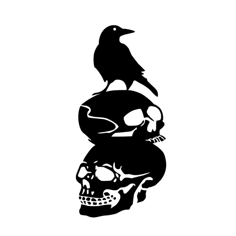 DAWASARU интересный Хэллоуин Череп Ворон Декор автомобиля стикер аксессуары винил