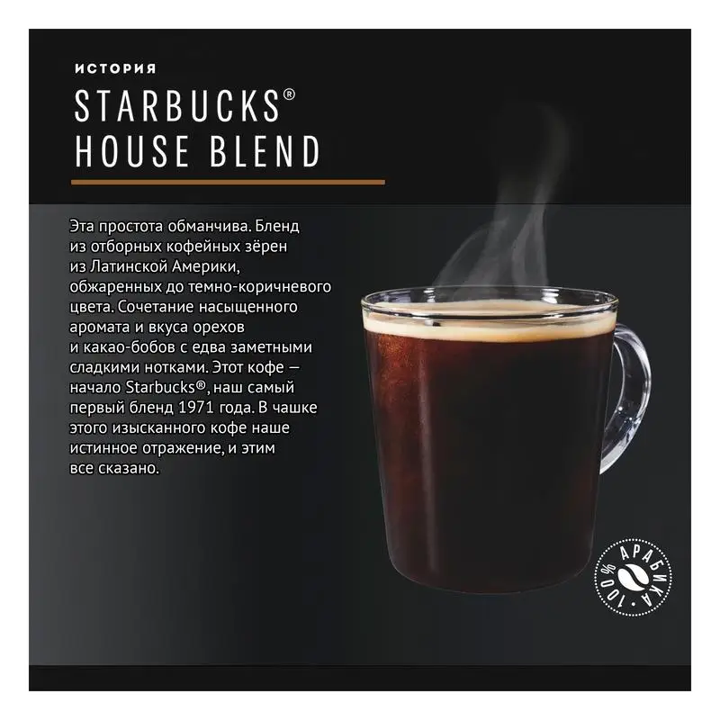 Кофе Nescafe Dolce Gusto STARBUCKS House Blend Americano в капсулах 12 шт |