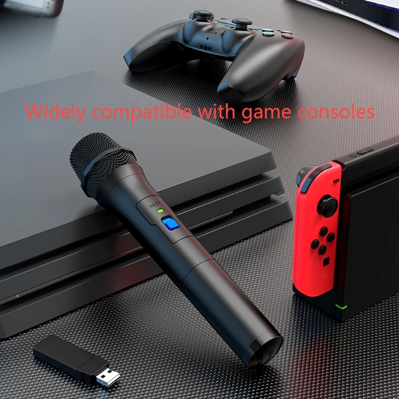 

Gaming Microphone Wireless Speaker Handheld Mic for PS5/PS4/XB-One/Wii/N-intendo Switch Game Console