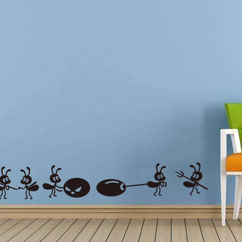 Креативные муравьи наклейки на стену для детской комнаты украшения милый