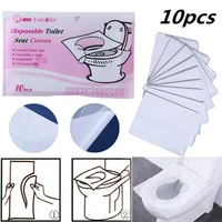 10pcs disposable portable toilet seat cover 100 waterproof safety comfortable travel camping bathroom accessiories mat