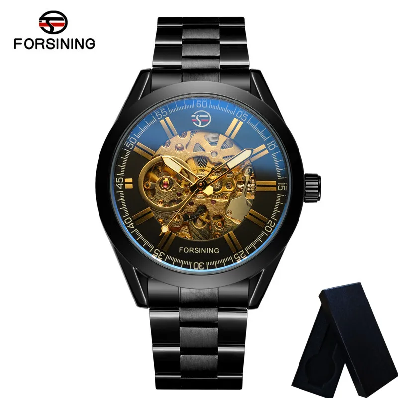 FORSINING автоматические механические мужские наручные часы военные спортивные