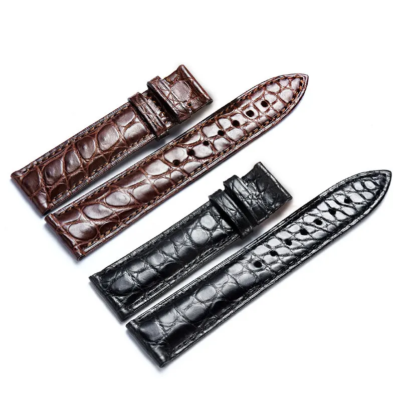 

FUYIJIA New Universal Alligator Watchbands 14MM 16MM 18MM 19MM 20MM 21MM 22MM 23MM 24MM Strap Crocodile Skin Watch Band Men Belt