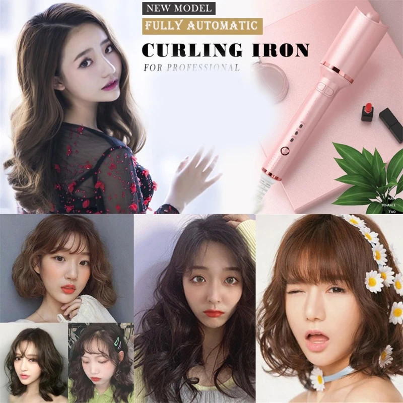 

Автоматическая Плойка для завивки волос CPDD, утюжок для завивки волос, автоматический вращающийся стайлер для укладки волос с керамическим ...