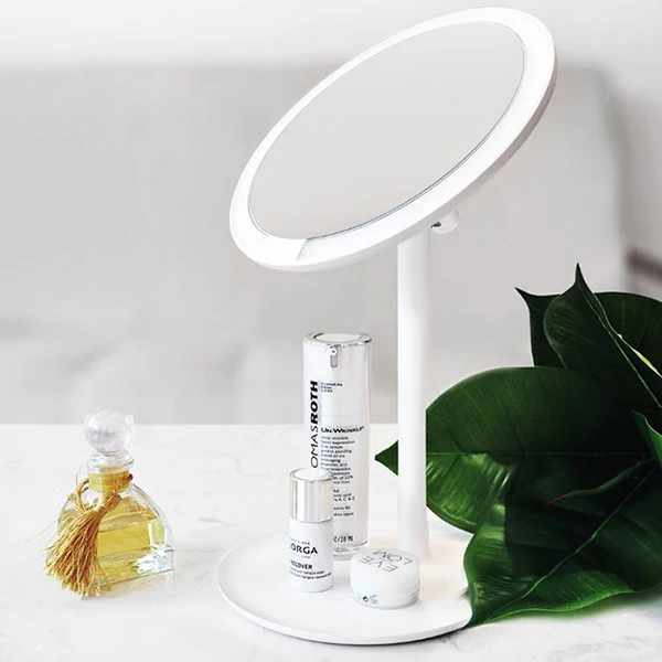 New AML004 Makeup Mirrors Rechargeable Brightness Adjustable LED HD Daylight Mirror Cosmetics | Обустройство дома