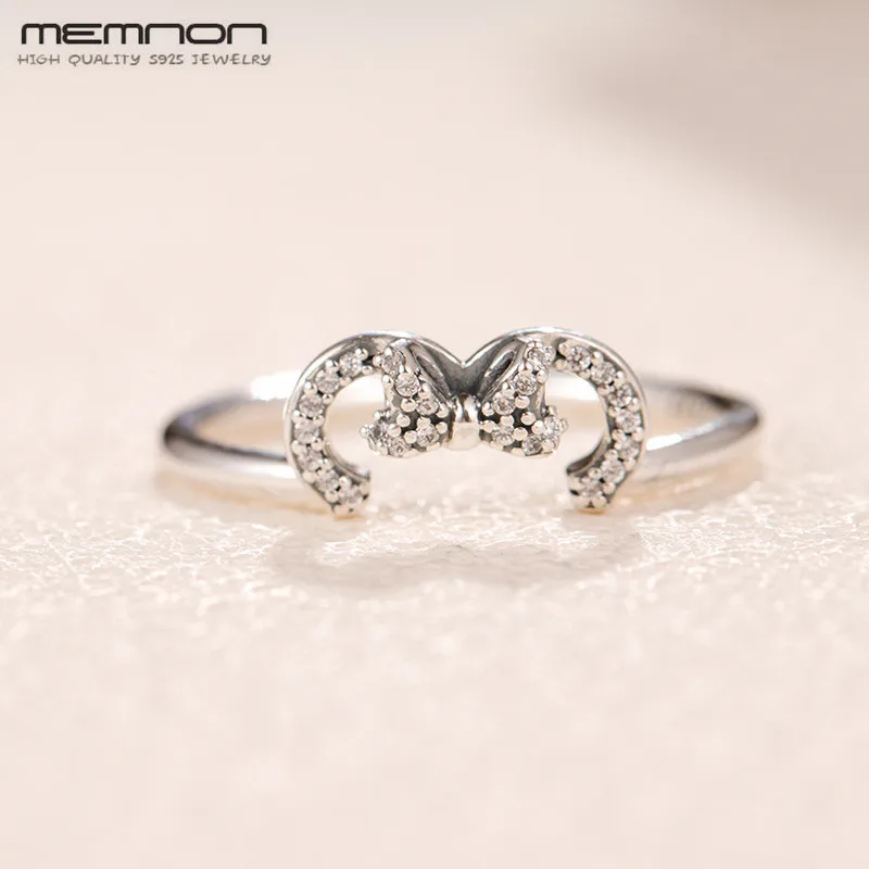 Женское рождественское кольцо Memnon серебряное с изображением мышки из