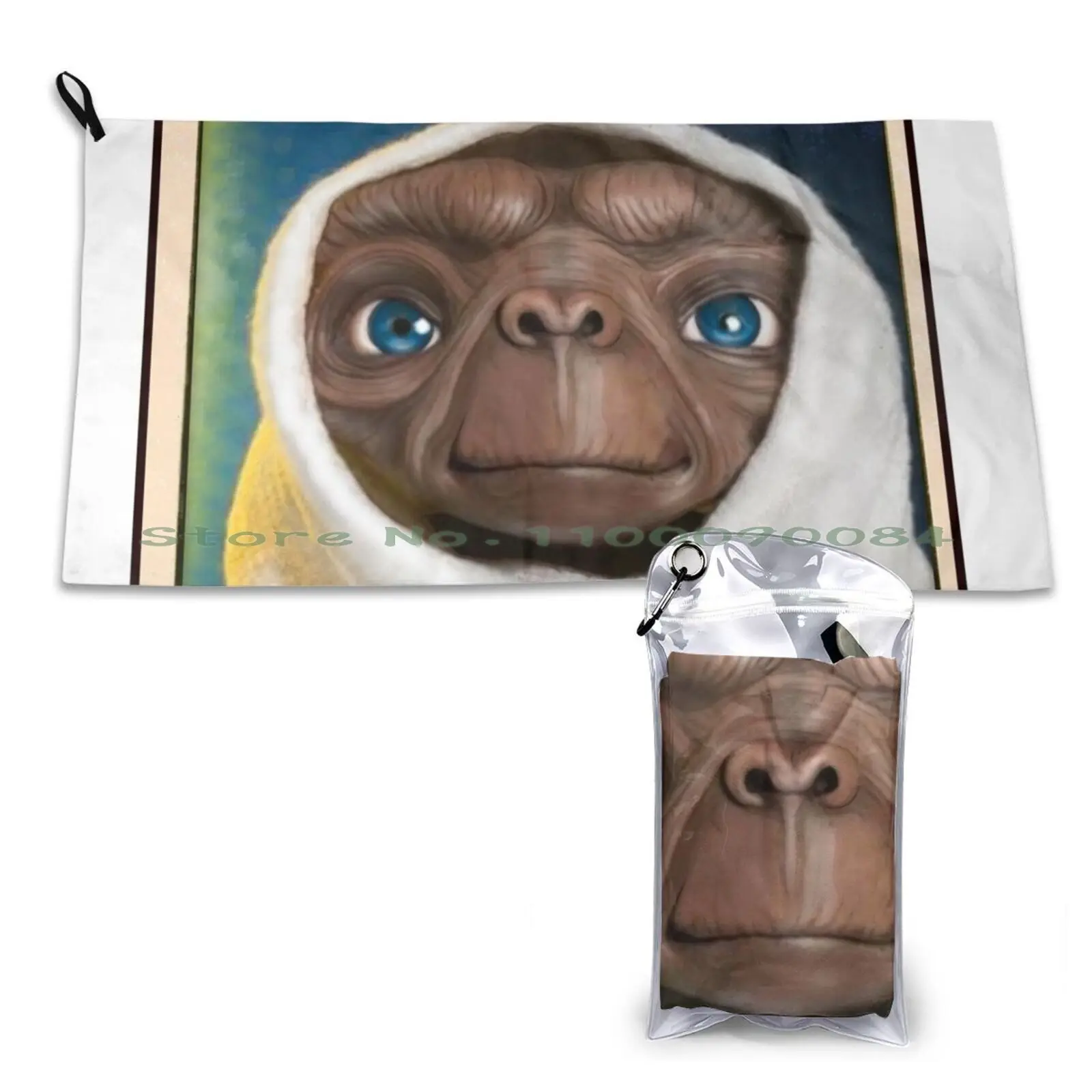 

E.t. Quick Dry Towel Gym Sports Bath Portable Ettheextraterrestrial Retro Movie Classic Movies 80s Movies Tattoo Retro Film