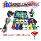 3D Pandora Сага EX 10888 в 1 Wifi Набор сделай сам 2 игры Аркадный Игровой шкаф 8 каналов джойстик переключатель типа кнопка с учебным пособием