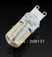 50pcs/Lot G9 SMD3014 LED Corn Bulb 64 LED Spot Light Lamp 500LM Cool White High Quality Energy-saving 220-240V