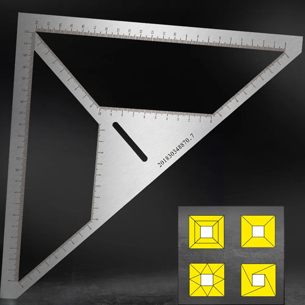 

Floor Drain Ruler High Quality Stainless Steel Floor Drain Installation Aid Tools Multi-function Durable Angle Flower Pattern