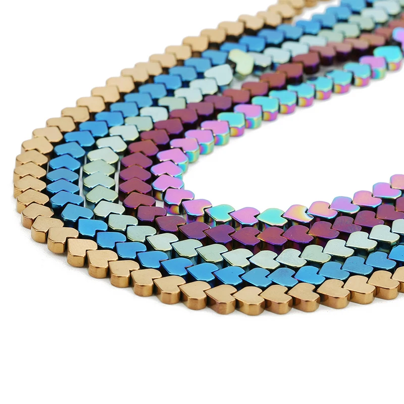 

About 80Pcs 6MM Purple Green Heart Shape Beads For Handemade Bracelet Necklace Space Beads Jewelry Findinggs Accessories