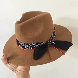 Фетровая шляпа panana, Зимняя шерстяная шапка кофейного цвета с широкими полями