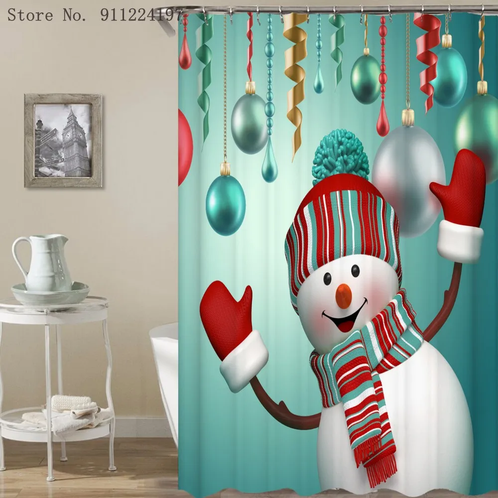 

Занавеска для ванной с 3D-принтом, 12 подвесных крючков