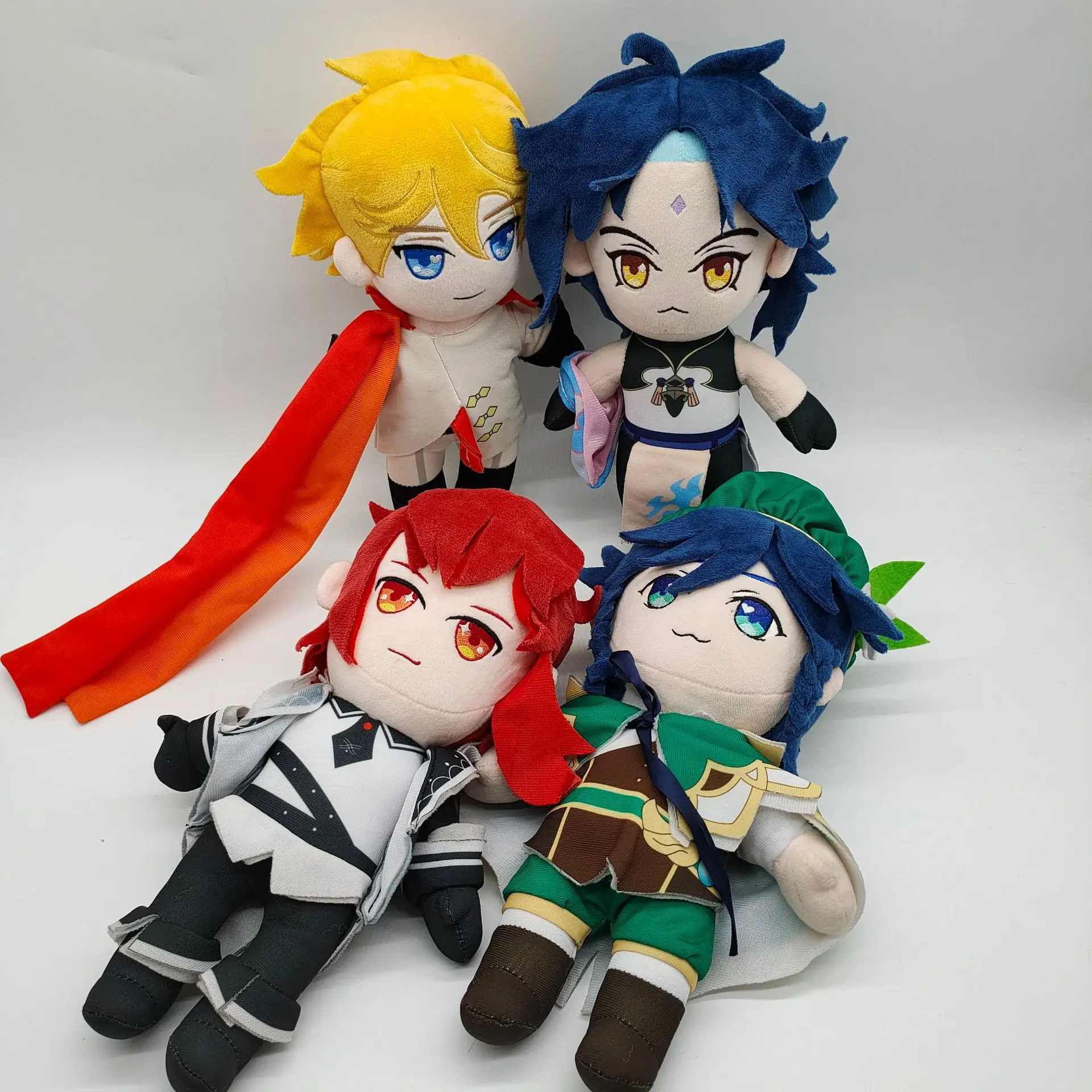 Genshin-juguetes de peluche de impacto para ni&ntilde;os, juguetes de felpa de Anime Kawaii, con dise&ntilde;o de Zhongli, Tartaglia, Eula, Yanfei y Paimon-2