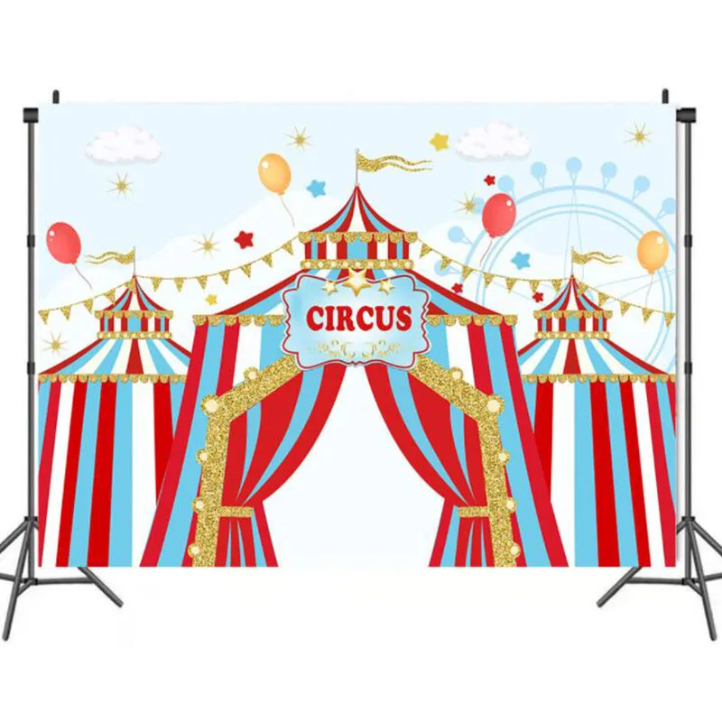 Виниловый фон для фотосъемки в виде большой карусели с розами и цветами | Дом сад