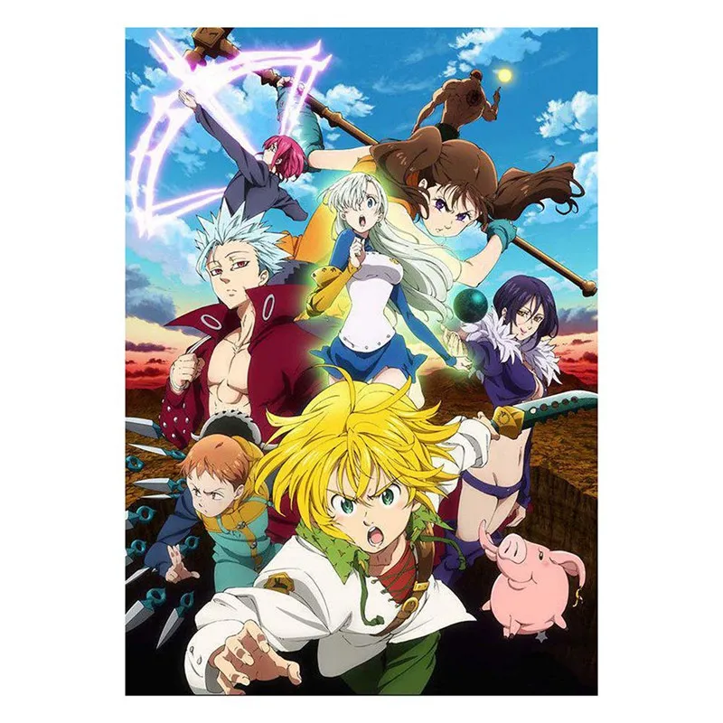 Аниме семь смертных грехов постеры аниме японское Nanatsu No Taizai манга настенный
