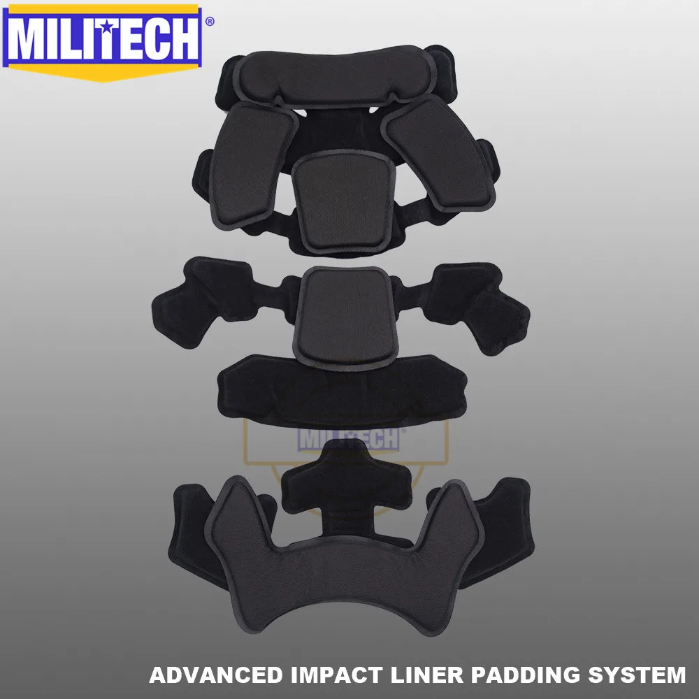 MILITECH стек встроенный расширенный подкладка для ударного воздействия система обивки для флюса/быстрого/MICH/OPS-Core/ACH/MTEK/PASGT баллистический шлем
