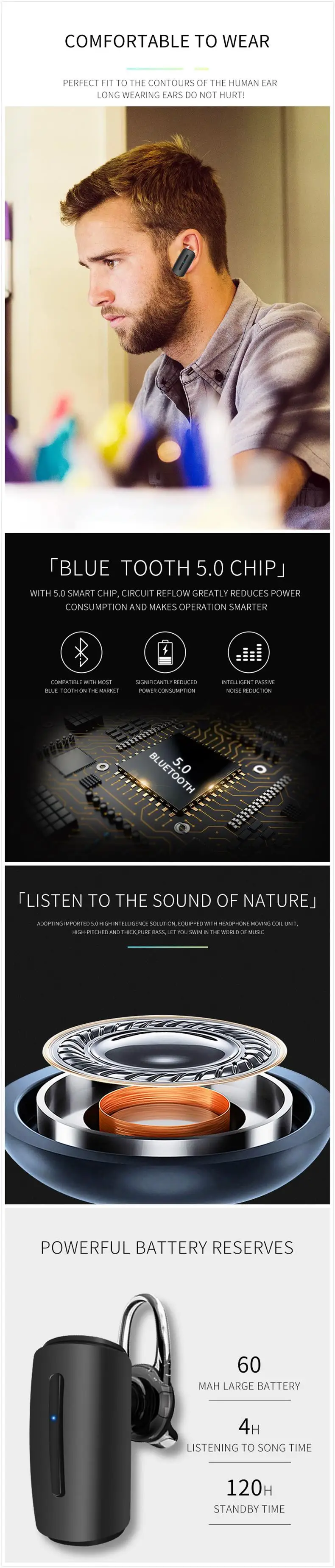 K6 Bluetooth наушники высокого качества стерео 4,1 версия громкой связи беспроводная Bluetooth гарнитура Автомобильная удобная Bluetooth гарнитура