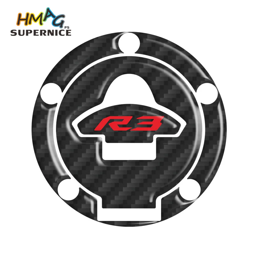 

3D Resin Motorcycle For Yamaha YZF R3 Tank Pad Tankpad Gas Cap Pad Carbon Fiber Sticker Free Shipping Decorative Protector