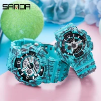 sanda 2021 mens and womens watch top brand couple waterproof sports watch mens s shock quartz watch relogio masculino 799
