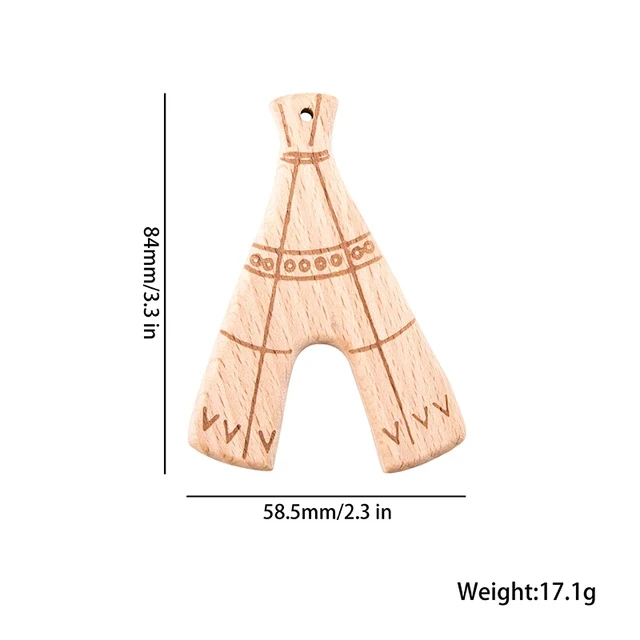 Ins tent 1 шт. деревянный Прорезыватель деревянная подвеска для соски цепочка детские товары животные деревянные пустые грызуны Детские Прорезыватели рождения медсестры подарки игрушки - Цвет: Ins tent