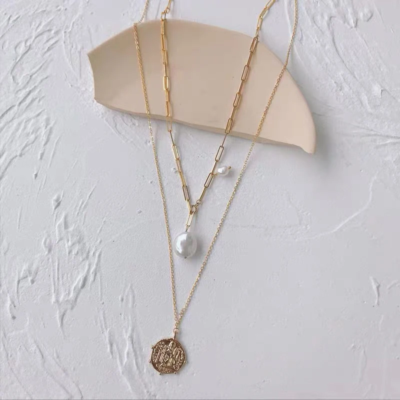 Нестандартное ожерелье из натурального жемчуга в стиле барокко Корейская версия