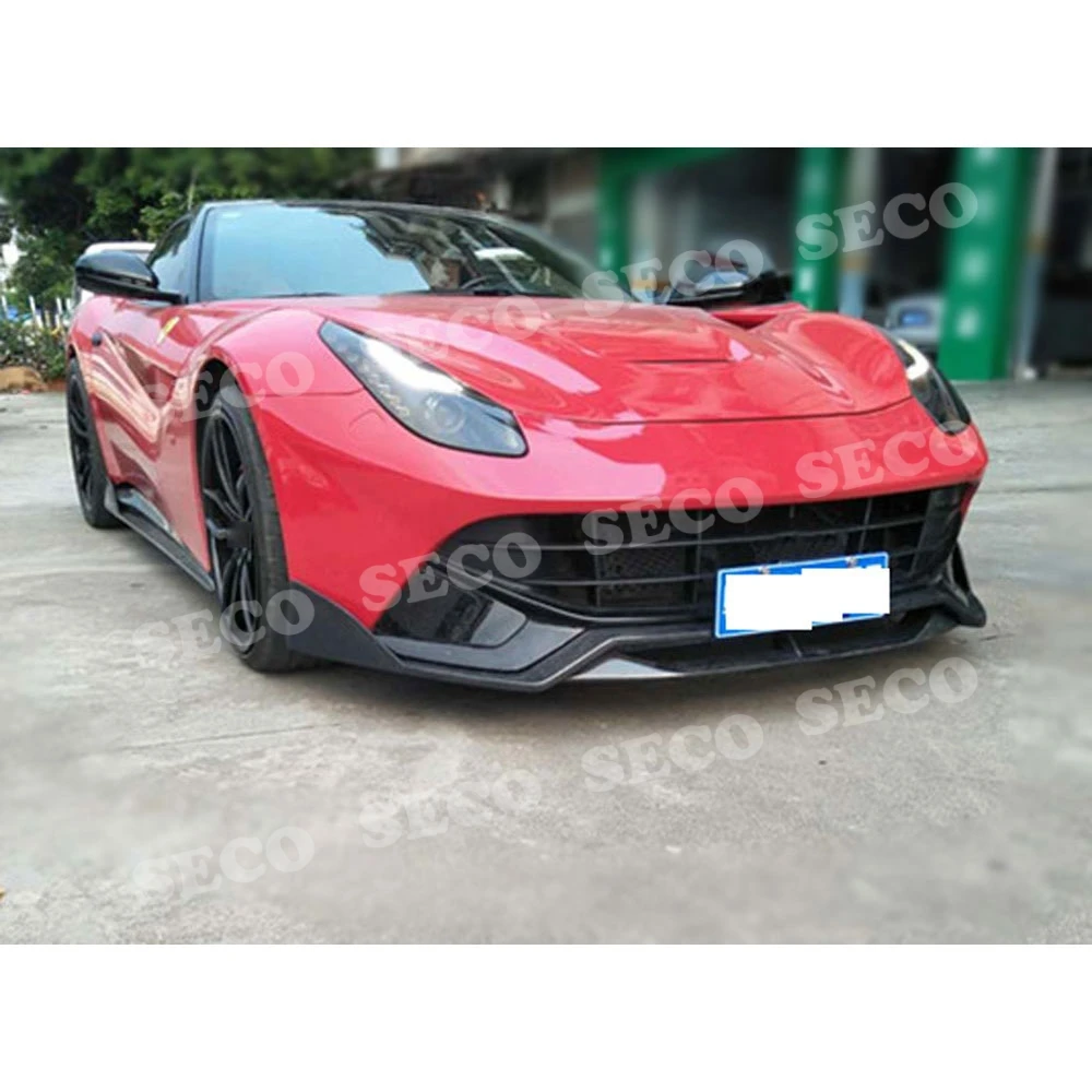 Карбоновый передний спойлер D Стиль чехол для Ferrari F12 Berlinetta 2013 FRP бампер протектор автомобильный Стайлинг