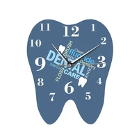 dental words tooth shaped wall clock dentist professional wall watch decorative clinic ornament dental orthodontics surgeon gift