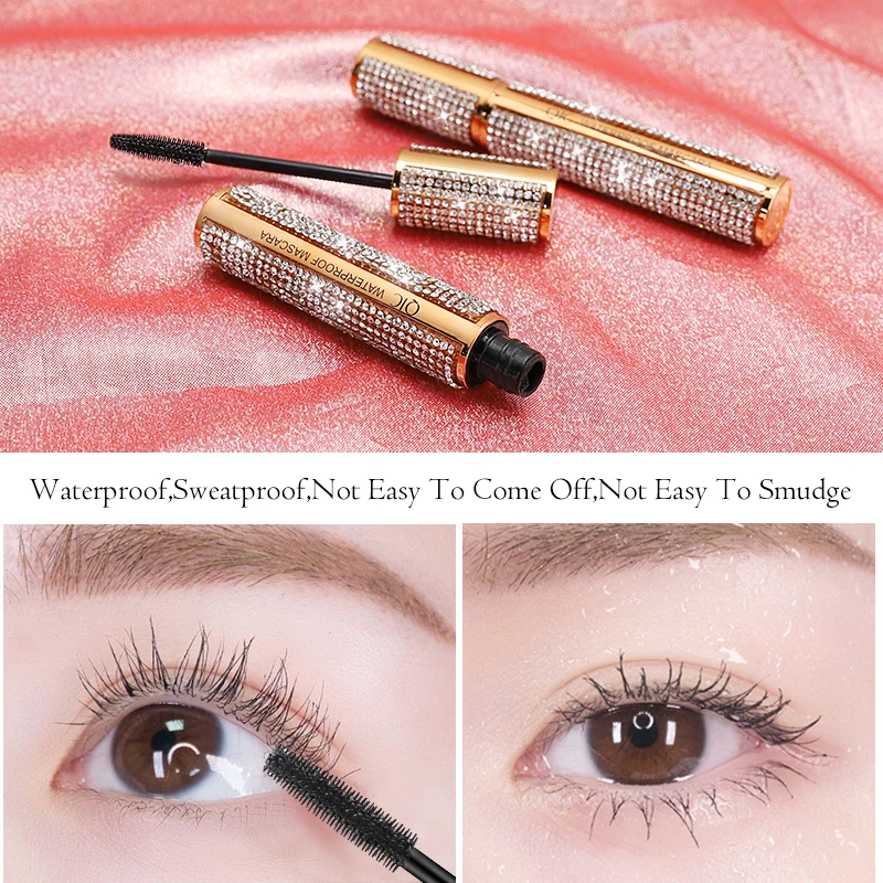 QIC Diamond Mascara Star Waterproof Rimel 4D Mascara For Eyelash Extension Black Thick Lengthening Eye Lashes Cosmetics