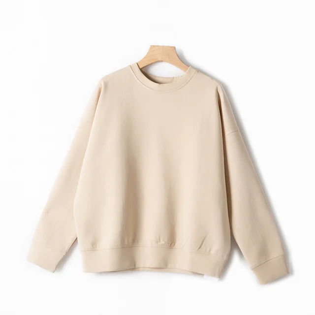 

Women O-Neck Fashion Sweatshirt Long Sleeve Fashion Sports Solid Color Autumn Winter 2021 New Ladies Loose Jumpers Tops