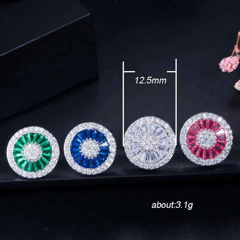 Мода реальные 925 серебро серьги гвоздики Earrring AAAAA Cz обручальные свадебные для