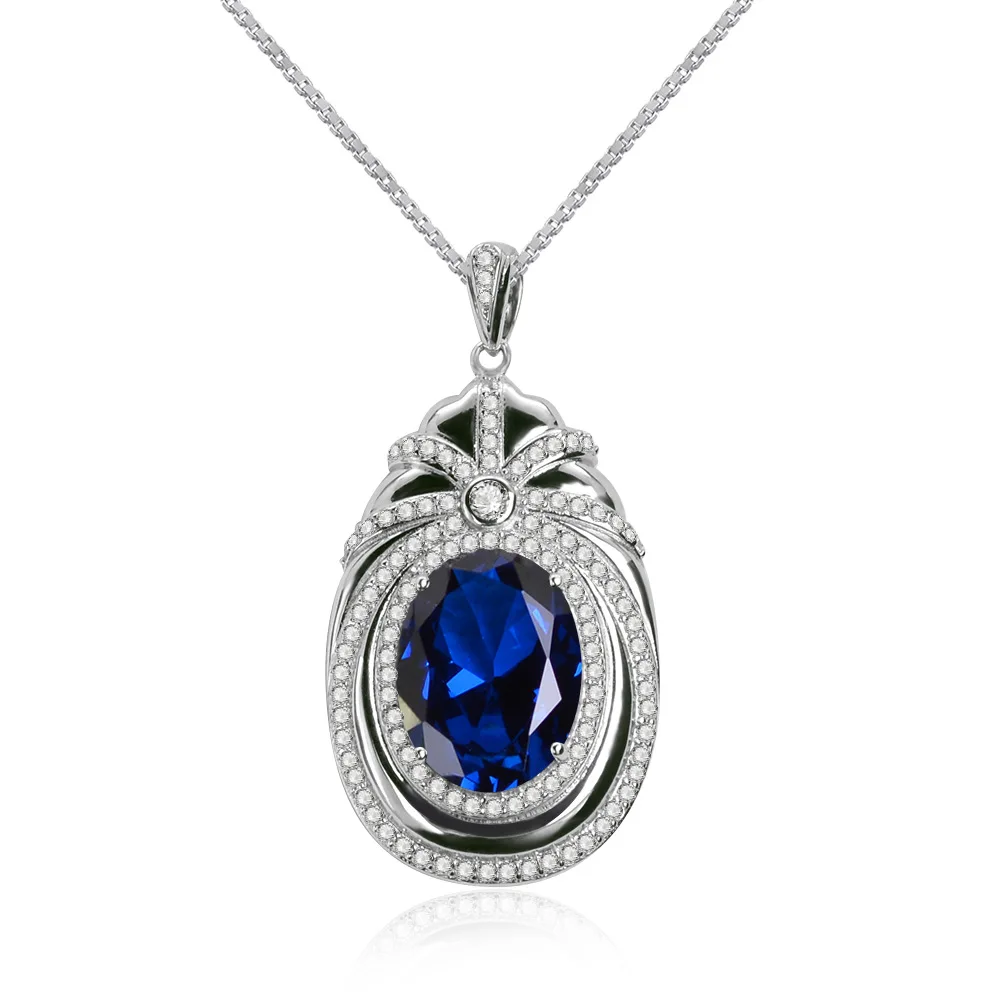 

Solid Sterling Silver Fine Jewelry Delicate Fashion Elegant Temperament Red Blue Drop Shape Mother's Day Gift Charms for Women