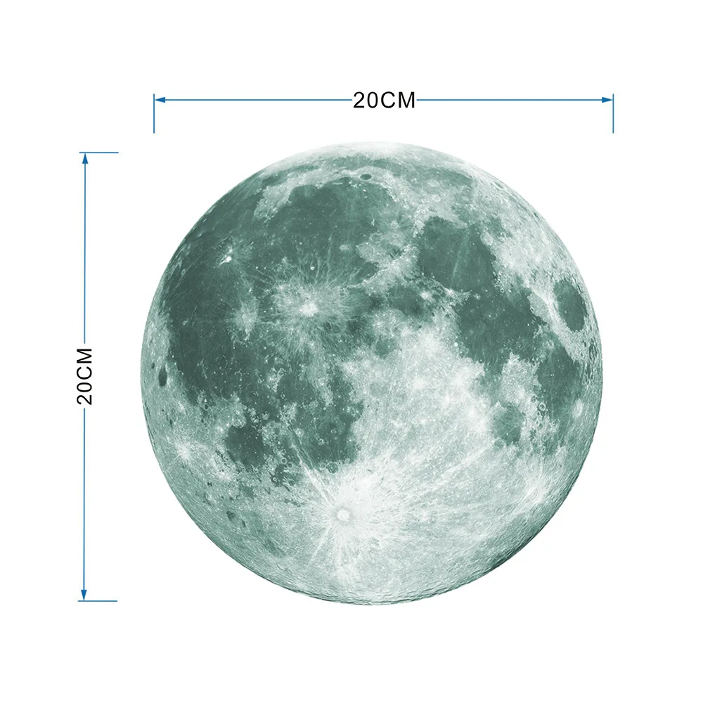 3D светится в темноте звезды луна наклейки на стену для детской комнаты