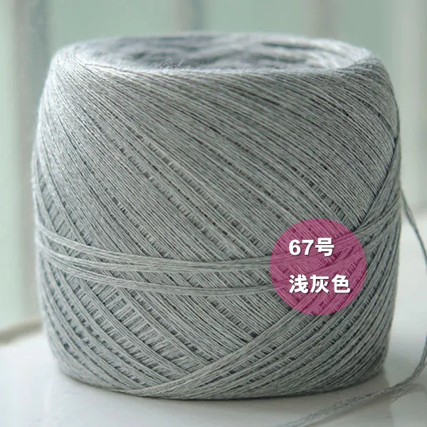 500 г/лот дешевая пряжа для вязания крючком шерсть+ хлопок laine a tricoter Notoginseng Шерстяные нитки для ручного вязания крючком DIY t50 - Цвет: 67