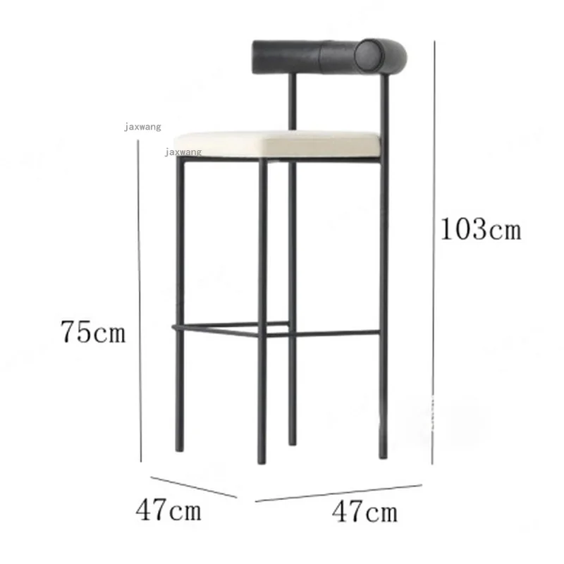 Барные стулья в нордическом стиле на заказ со спинкой для ресторана кухни