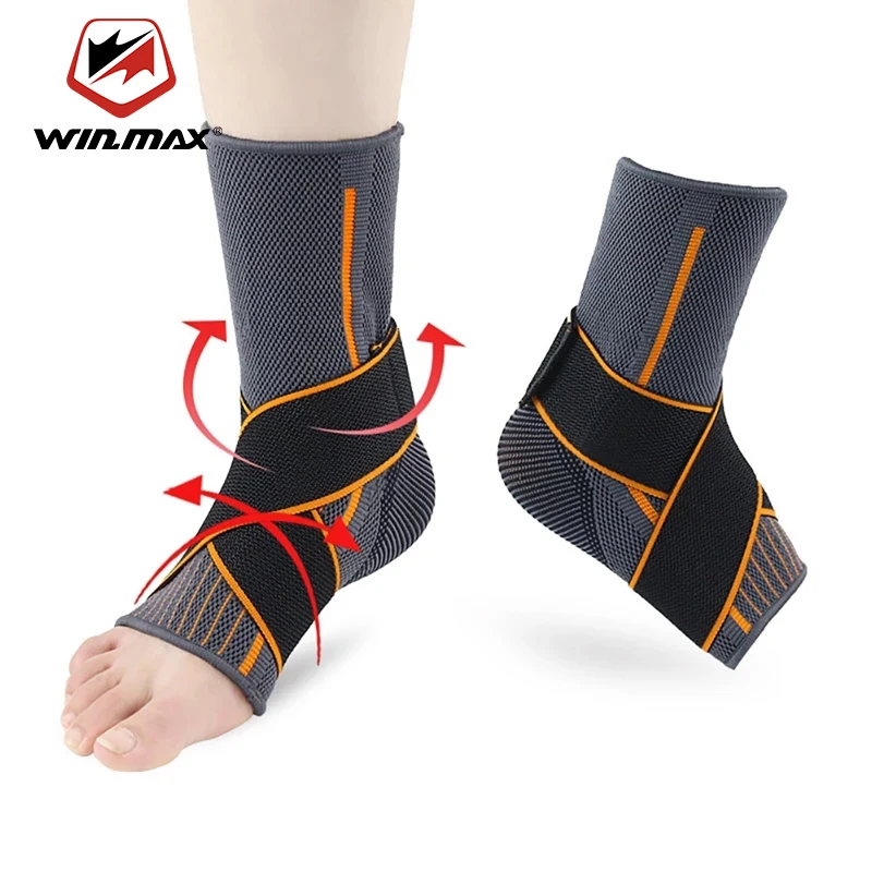

WIN.MAX Pressurized Ankle Support Elastic Basketball Volleyball Sports Gym Badminton Ankle Brace Protector With Strap Belts