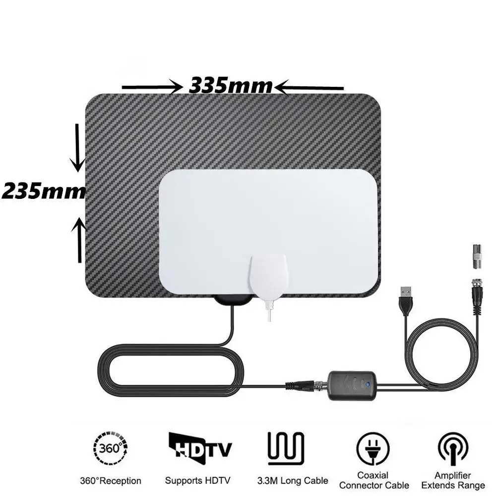 2020 HDTV антенна спутниковый ресивер Внутренняя 2000 миль ТВ цифровая с усилителем