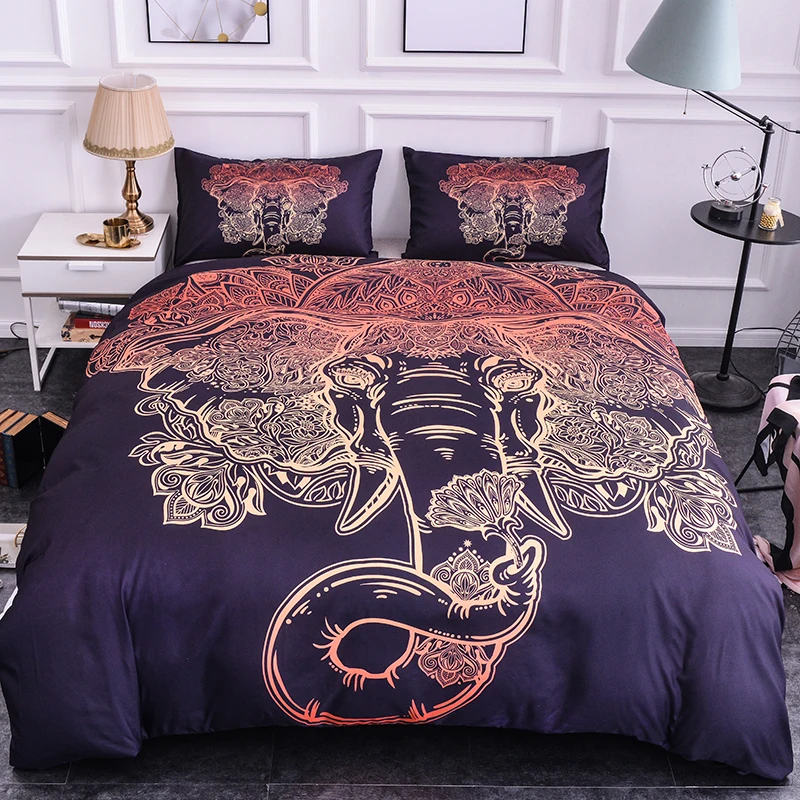 Роскошный Золотой 3D Цветочный Принт комплекты постельного белья Ловец снов узор