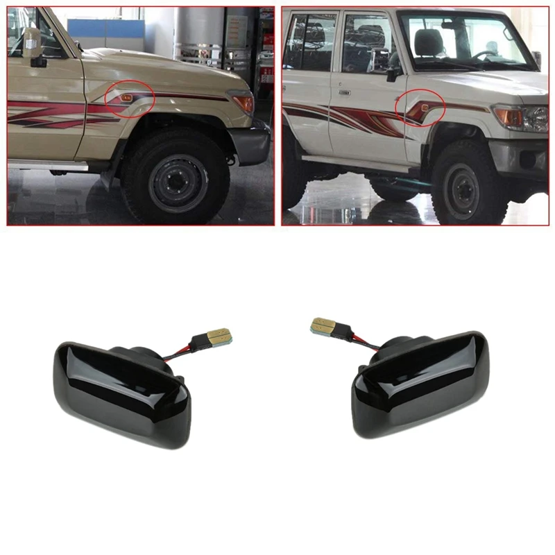 Черный Динамический светодиодный боковой маркер указатель поворота светильник