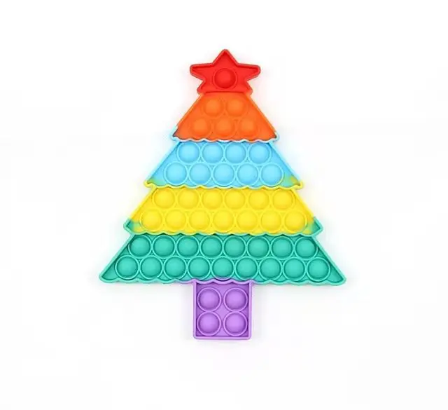 2021 шапка с рождественскими елками и перчатками игрушки-антистресс пузырьками